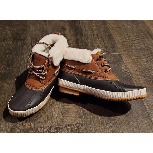 Jsport Mary Women's Size 7 Waterproof Faux Fur Duck Boot, Brown - Picture 5 of 12